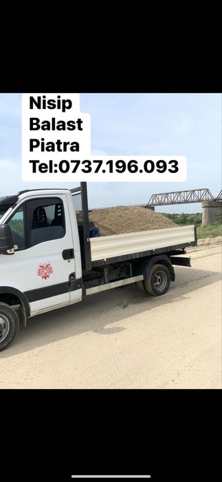 Nisip,piatra,balast, pamant vegetal