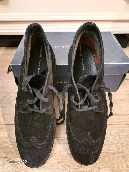 Ботинки замшевые, черные