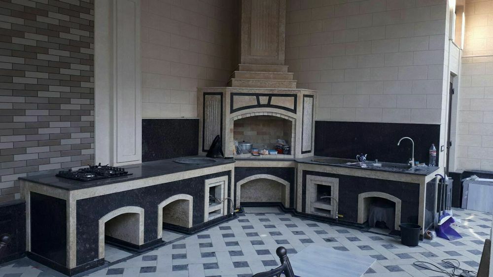 Гранит, мрамор травертин ишларни кламиз