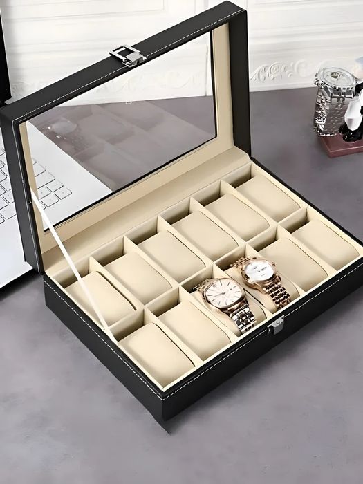 Шкатулка для часов и украшений органайзер 12 отделение