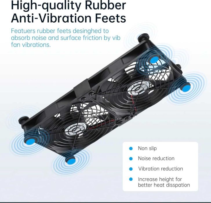 ELUTENG Ventilator dublu USB PC computer,140 mm,12V,1500rpm,port USB