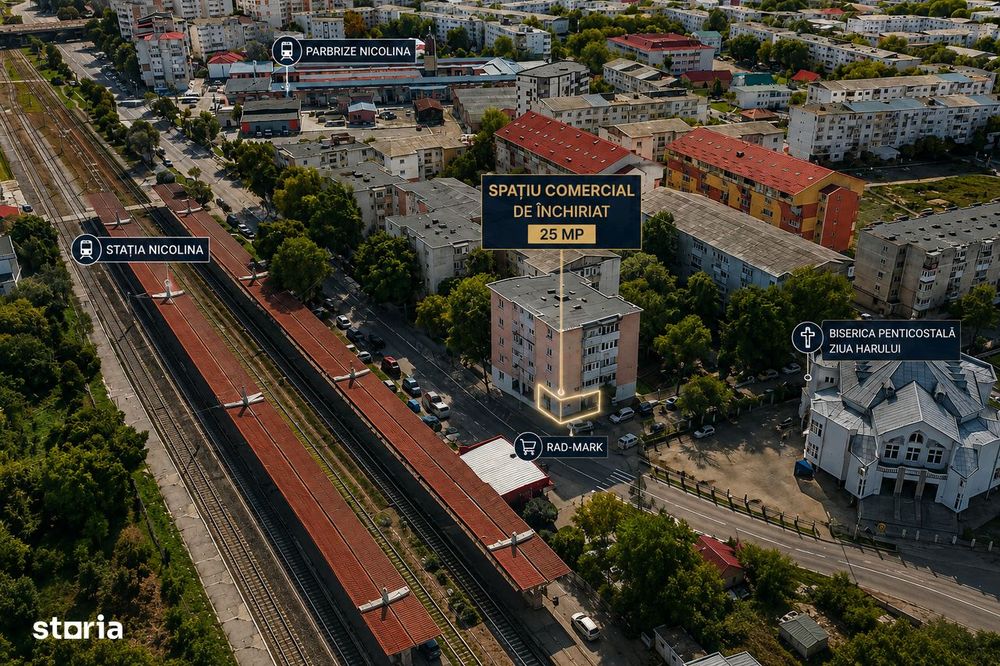 Inchiriere Spatiu Comercial | 25mp | Gara Nicolina |Disponibil imediat