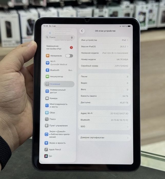 iPad 6 Mini 64GB 88% WiFi