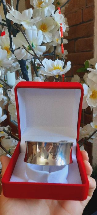 Reducere!!! Brățară din argint 925, masivă, reglabilă, diametru interior 6cm, lățime 2,5cm, 26g.