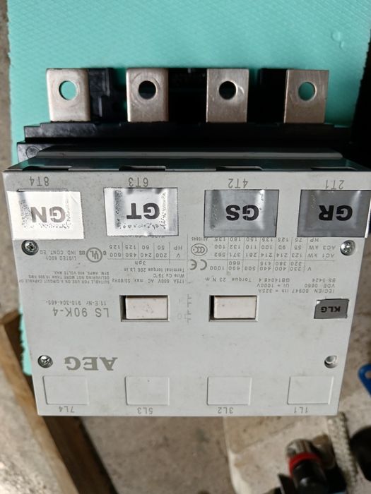 contactor 4 poli 325A și contactor 3poli 250A