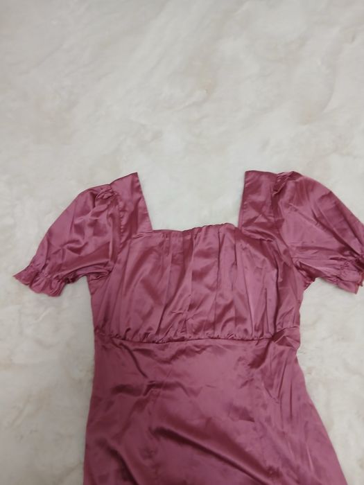Rochie midi damă cu mânecă scurtă