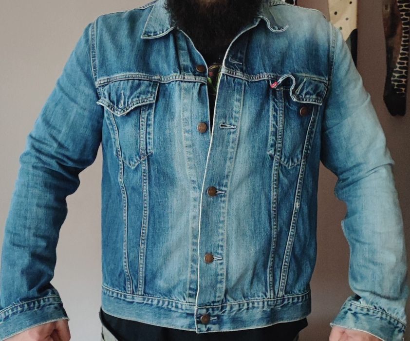 Мъжко оригинално Levi's дънково яке винтидж колекционерско деним  Хл