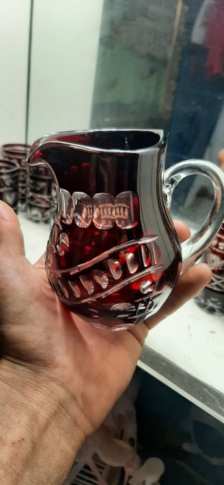 Pahare cristal rubin rosu