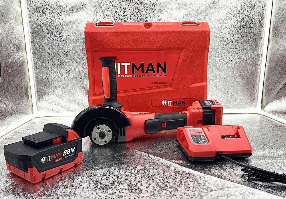 Polizor unghiular Hitman 88V, 2x baterii, Brushless!