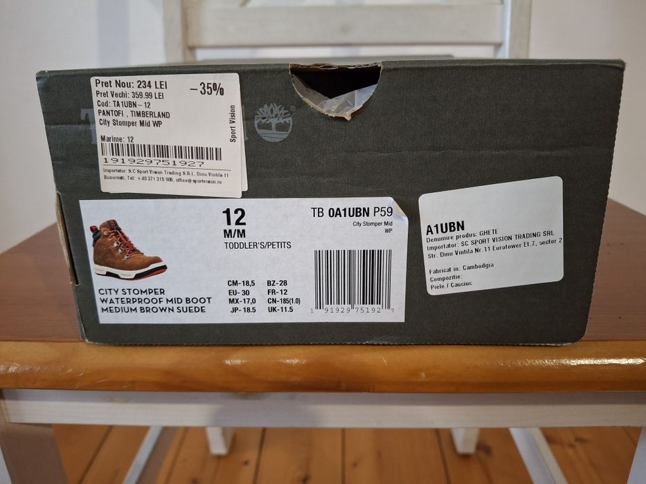 Vand ghete copii Timberland City Stomper Waterproof