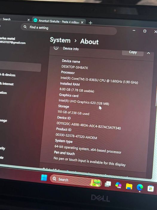 Vand URGENT Laptop Dell 700 lei