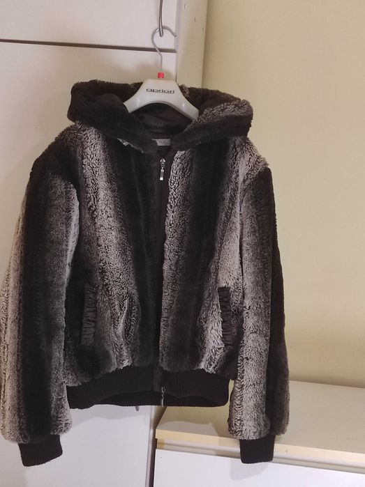 Зимно яке/палто с изкуствен косъм