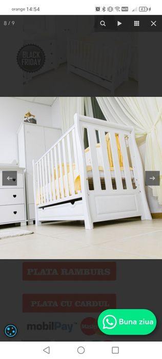 Pătuț bebe +Saltea Cocos