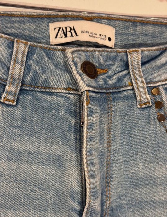 Blugi skinny cu talie înaltă, Zara, cu tiv nefinisat, 36(S)