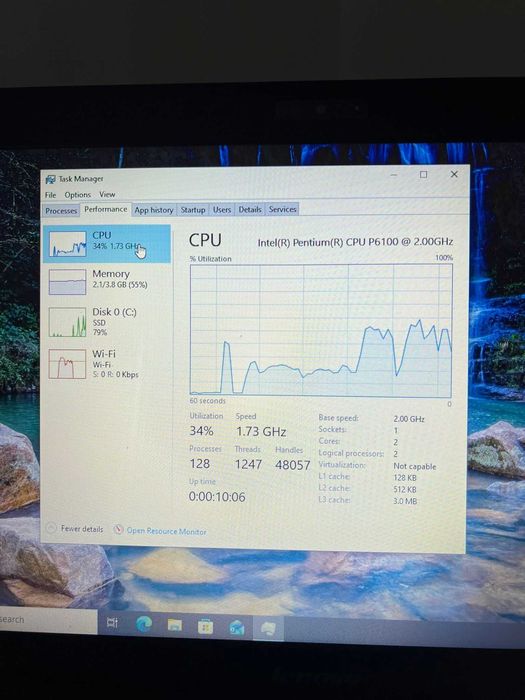 laptop lenovo G560, intel P6100, ssd 256 gb, 4 gb ram ddr3