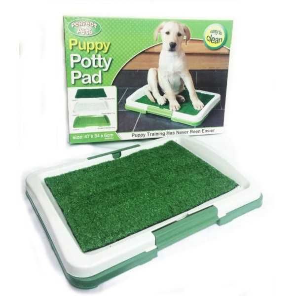 Puppy Potty Pad кучешка тоалетна с решетка и изкуствена трева