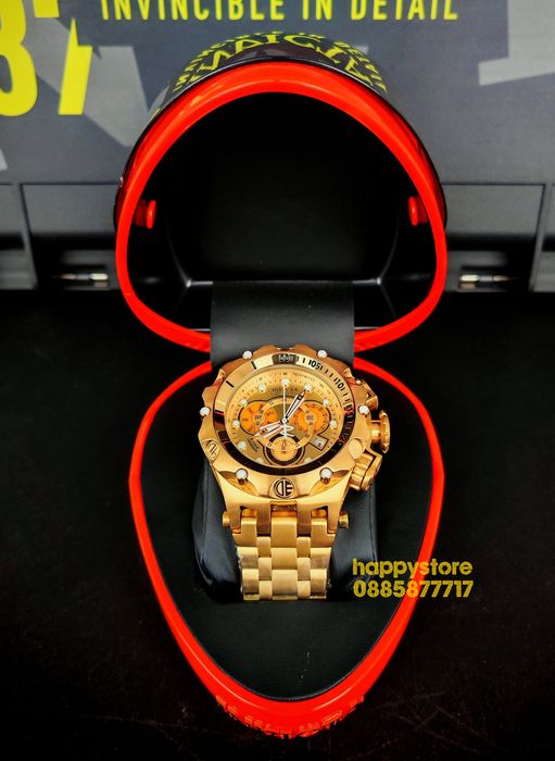 часовник INVICTA Venom Reserve Gold 54 mm, Инвикта нов