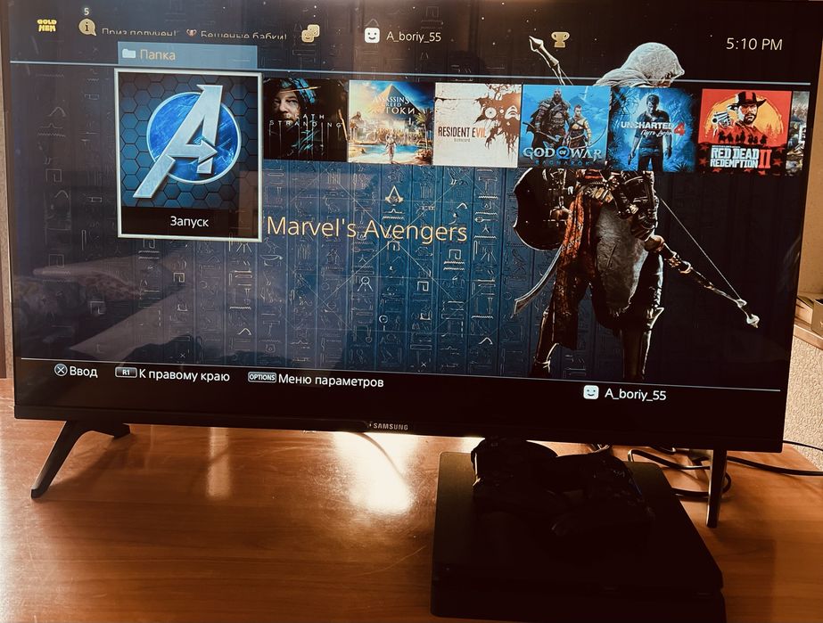 Playstation 4 slim—1TB  |  12 tA Top Õyinlar bilan spiderman 2 Gta5