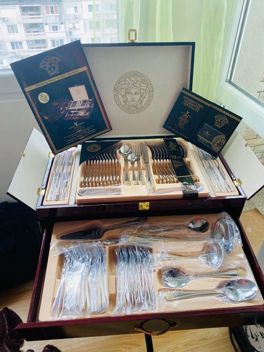 Прибори за хранене с позлата - Versace Limited Edition - 72 части
