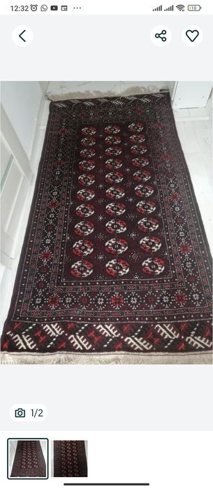 Қолдан тоқылған түрікмен кілемін кілемі