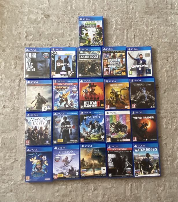 Игры для пс 4-5 фифа 23,рдр2,призрак цусимы,джоджо,хоризон