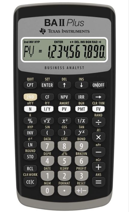 Калькулятор финансовый Texas Instruments BA II plus