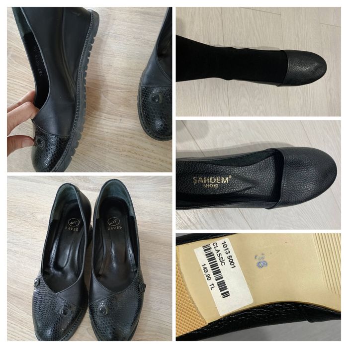 Туфли Бавер, балетки Кожаные. 36 размер