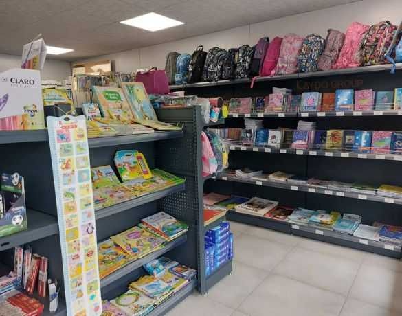 Метални крайстенни и островни стелажи за архив и книжарница тъмно сив