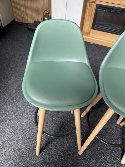 Scaune bar lemn piele ecologica