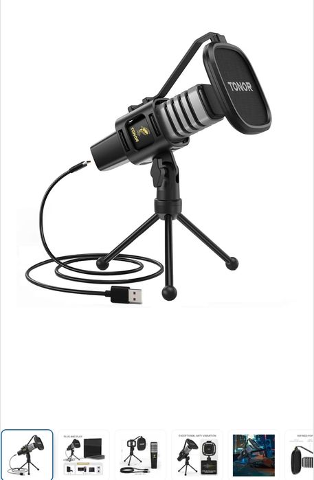 Microfon Tonor TC30. Condensator plug and play. Nou!