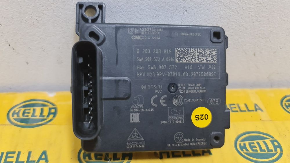 Senzor radar distronic acc VW Audi Skoda 5WA907572A A3 ID4 GOLF OCTAVI