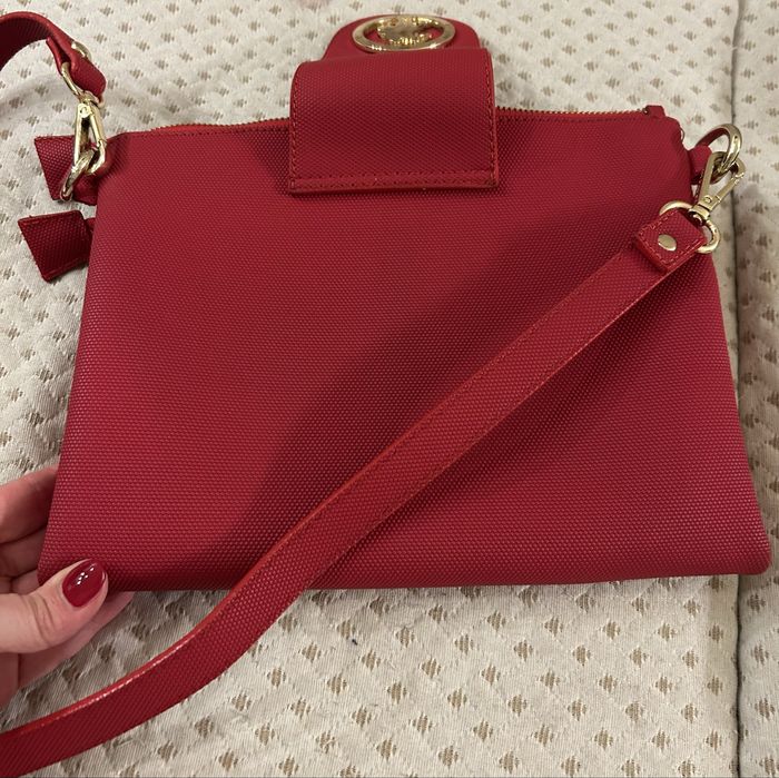 Маркови дамски чанти Picard и US Polo бежова змийска и червена