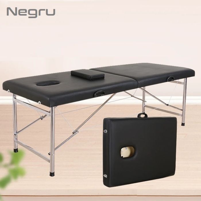 Masă de Masaj Portabilă, Pat masaj, din metal – 2 Zone, spa, gene