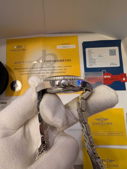 Промо! Breitling SuperOcean 42mm A17364 Black diver часовник