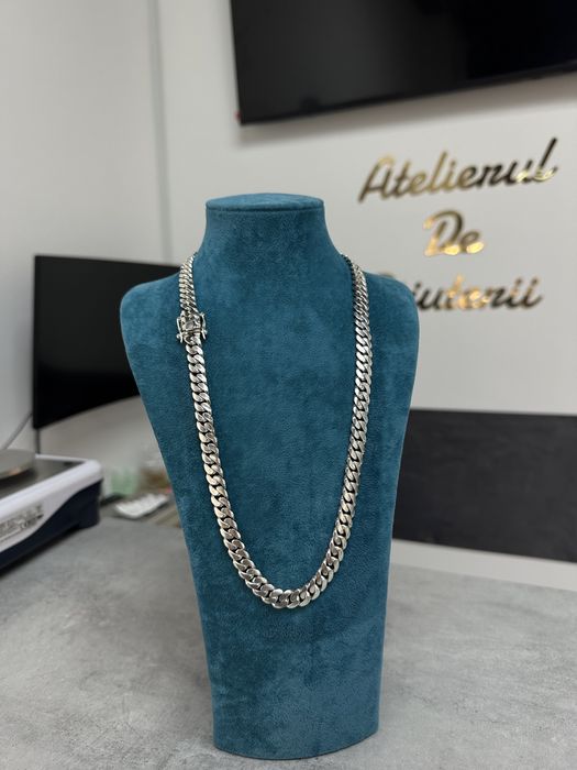 Lanț Cubar Argint 925 8.3mm Lucrat Manual