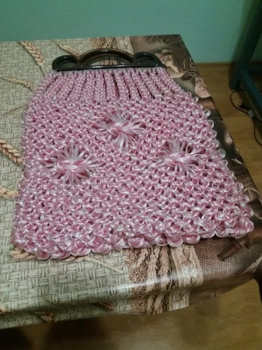 Ретро ръчно плетена чанта за пазаруване