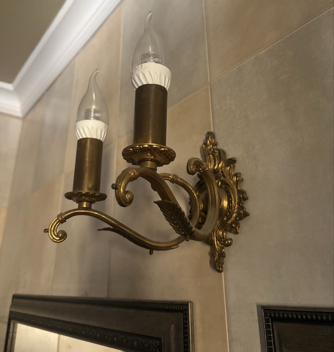 Месингов аплик с две крушки