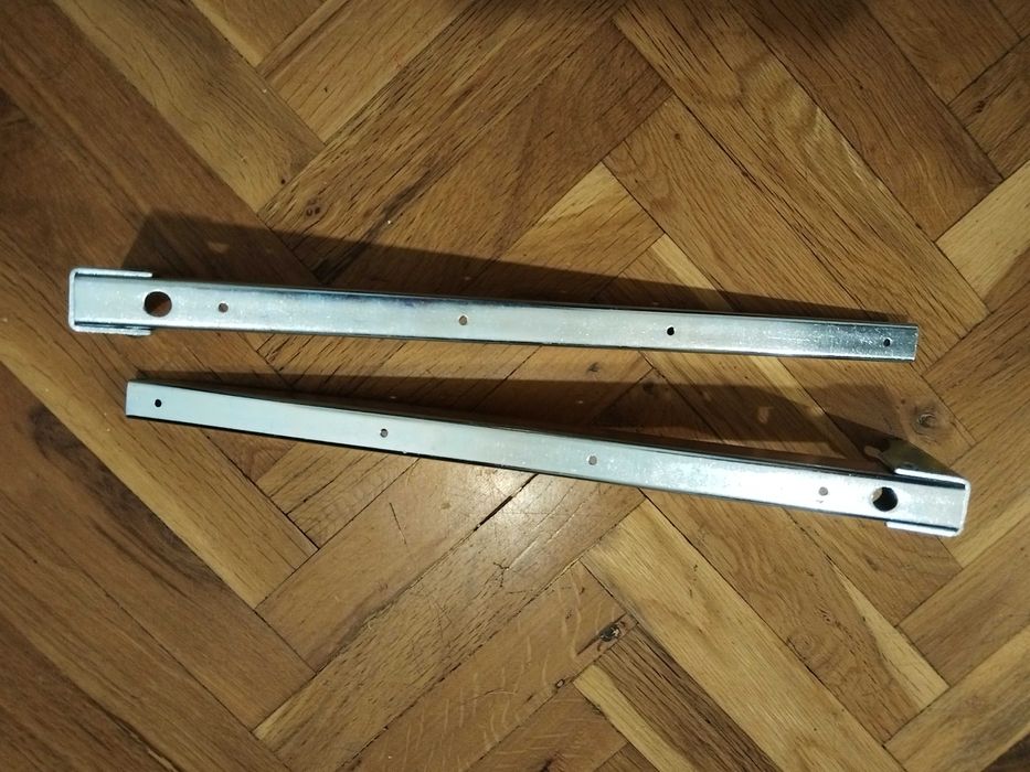 2 броя нови конзоли сгъваеми, стомана, комплект, 400/100 мм