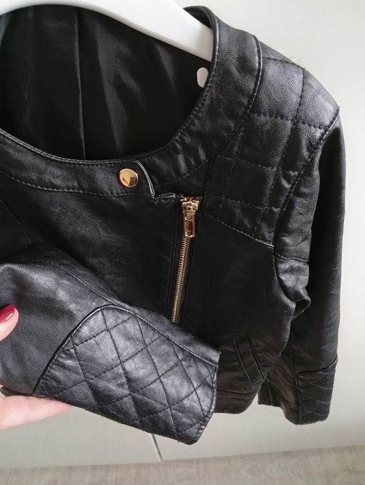Balzer / jeaca de piele imitatie, pentru fete; H&M; marimea 122