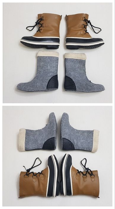 SOREL Youth CARIBOU - Cizme de iarnă - beige, ghete impermeabile nr 35