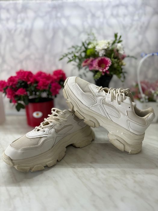 Sneackers bărbați albi fashion