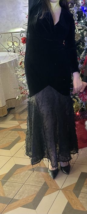 нарядное велюровое платье