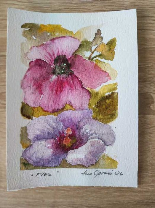 Acuarele pictate 10/15cm, 70 Ron Bucata