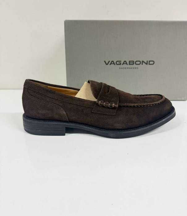 VAGABOND Alex Suede Brown Penny Loafers (Нови) – Размер 42 (26.5 см стелка)