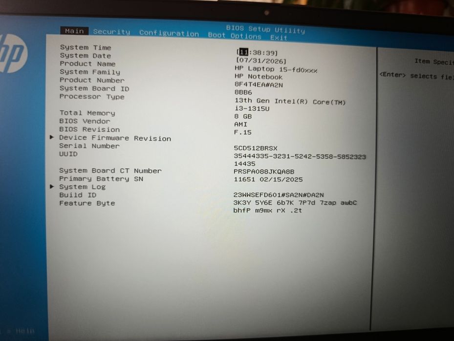 ноутбук HP 15, меньше года с  момента покупки