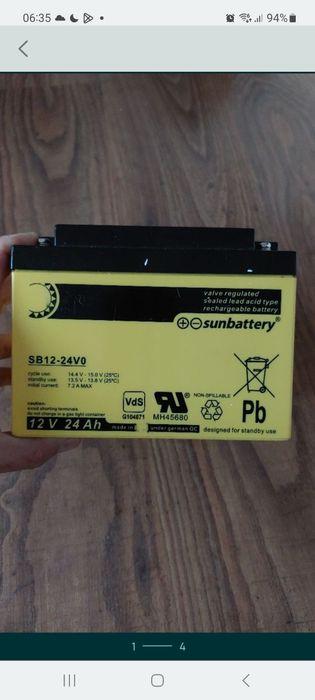 Acumulator baterie AGM Sunbattery SB12-24V0