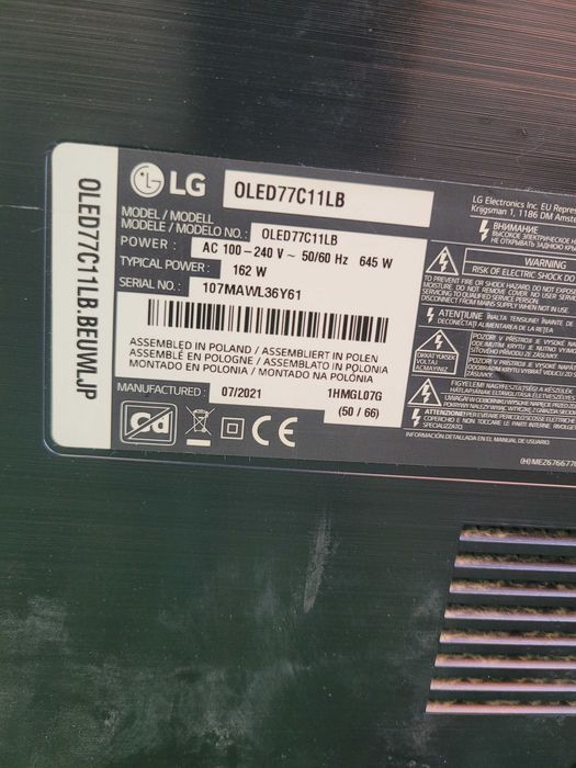 LG OLED77C piese