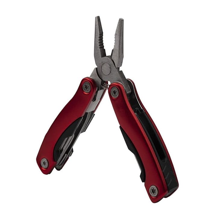 Cleste multifunctional Survival Instict, otel, 9 functii, 14 cm, rosu