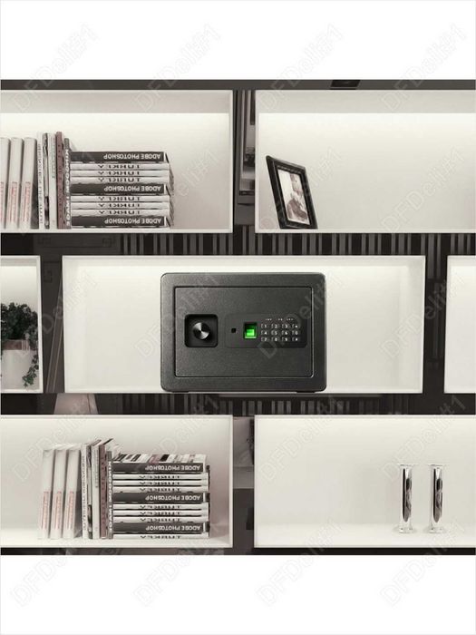 Сейф 250х350х250 Deli 33559 электронный код+отпечаток пальца 10.1 кг