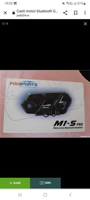 Casti motor bluetooth